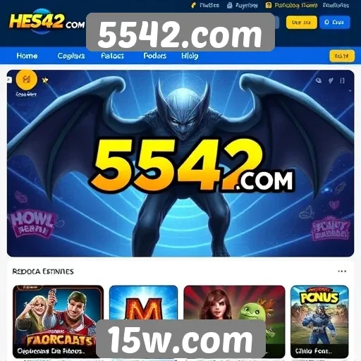 Diversidade de categorias de jogos no portal 5542.com